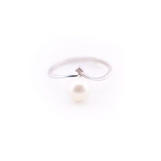 Anello Gioiello Perla Diamante Comete Gioielli ANP 395 fronte
