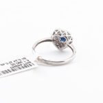 dettaglio posteriore Anello Cuore Zaffiro Diamanti Gioielleria Sanetti SNTT-ANZ003