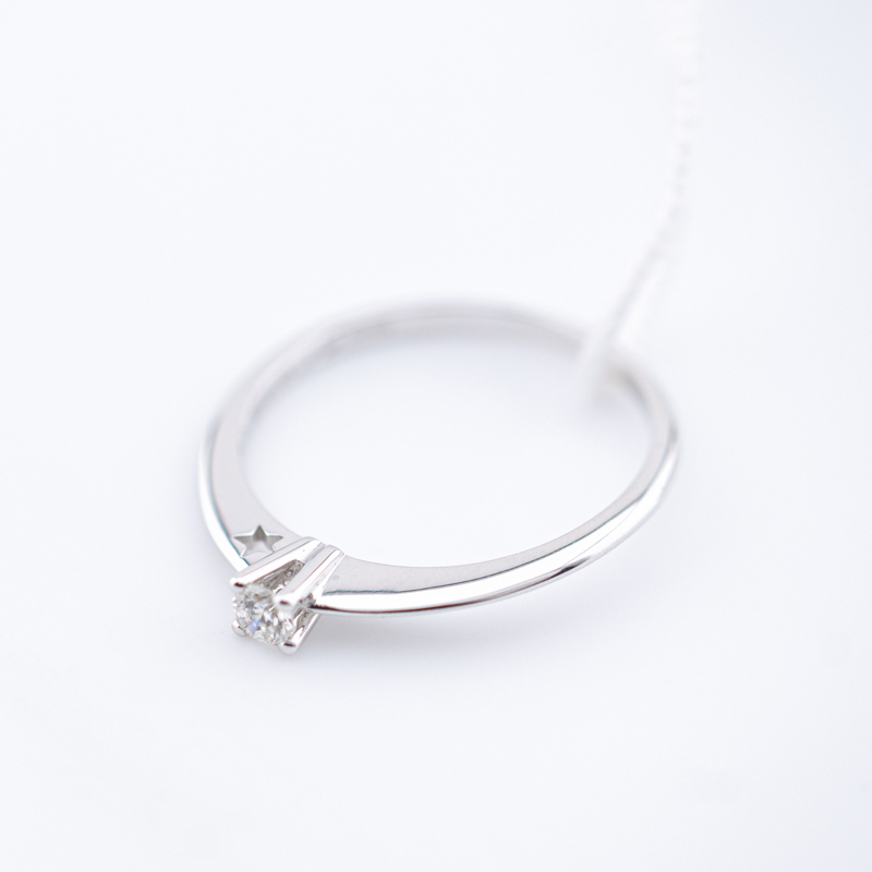 Anello Gioiello Solitario Comete Gioielli ANB 2497 dettaglio dall'alto