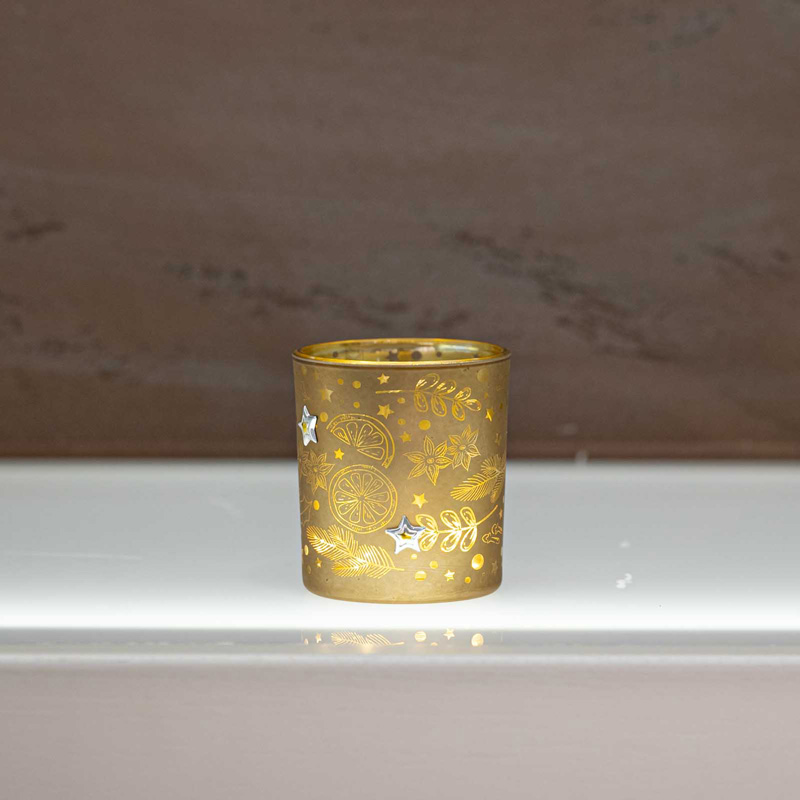 bicchierino vetro luci acca argenti N.433.2/ORO