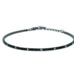 Bracciale Tennis Argento Nero Zirconi Nero Bianco Diludò BRTCNNALT