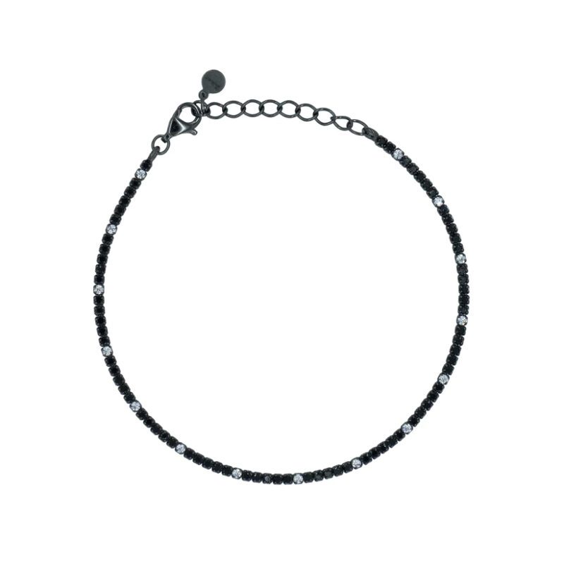 bracciale-tennis-argento-nero-zirconi-nero-bianco-diludo-brtcnnalt-2 dettaglio Bracciale Tennis Argento Nero Zirconi Nero Bianco Diludò BRTCNNALT