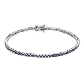 bracciale tennis argento zirconi blu comete uomo ubr 995 m20