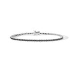 bracciale tennis argento zirconi neri comete uomo ubr 898 m19