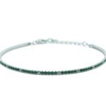 Bracciale Tennis Argento Zirconi Verde Bianco Diludò BRTCBVALT