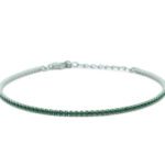 Bracciale Tennis Argento Zirconi Verde Diludò BRTCBV