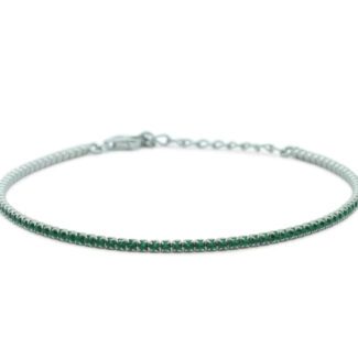 Bracciale Tennis Argento Zirconi Verde Diludò BRTCBV