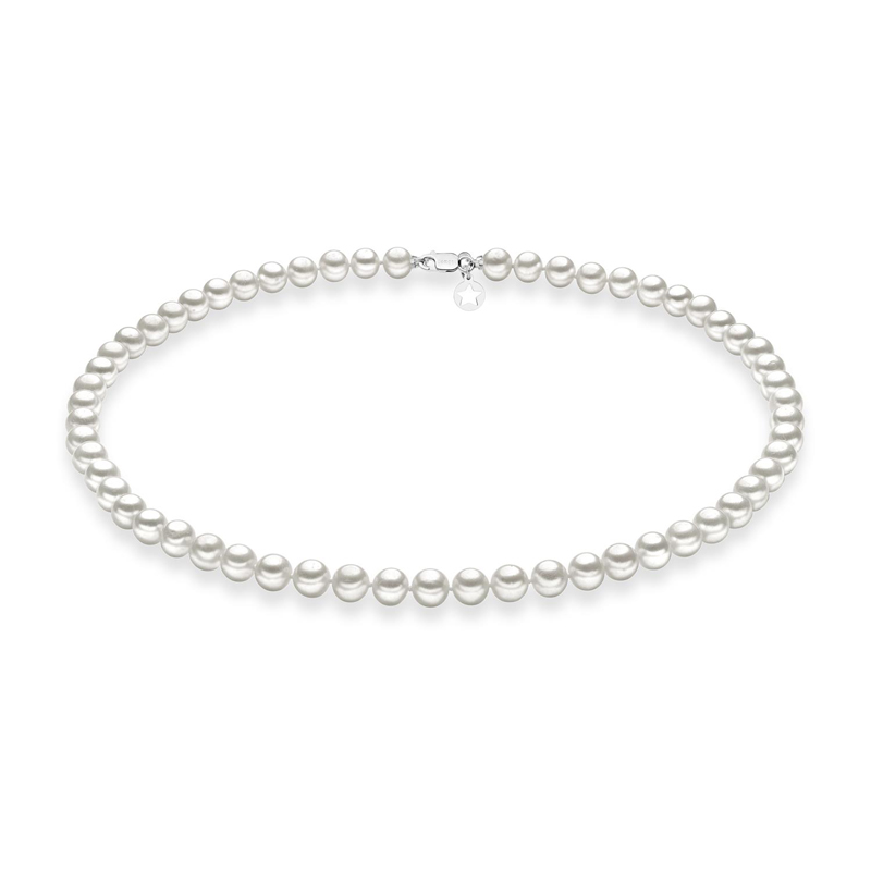 girocollo Gioiello classico oro bianco perle comete gioielli fwq 109