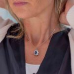 indosso Girocollo Gioiello Zirconi Bianchi Zaffiro Gioielleria Sanetti GLGS11Z