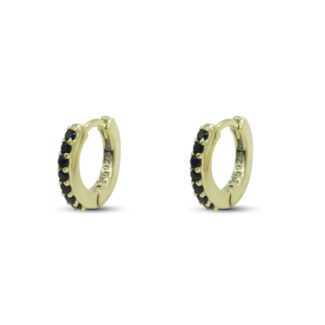 Orecchini Argento Giallo Zirconi Neri Diludò ORDLON