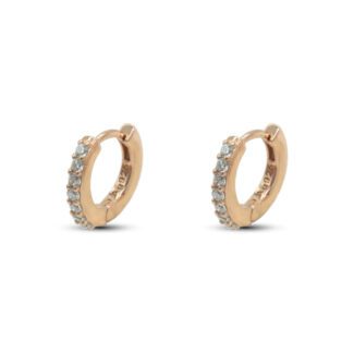 Orecchini Argento Rosé Zirconi Bianchi Diludò ORDLRB