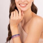 indosso Bracciale Gioiello Tennis Cuori Zirconi Rosa Bronzallure WSBZ02023.RM-LG