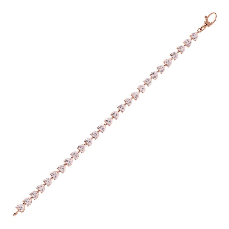 Bracciale Gioiello Tennis Cuori Zirconi Rosa Bronzallure WSBZ02023.RM-LG completo