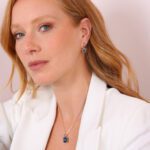 indosso Orecchini Gioiello Pendenti Pietre Blu Bronzallure WSBZ02182.BLUE