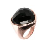 Anello Gioiello Chevalier Pietra Cuore Nera Bronzallure WSBZ01046.B-18