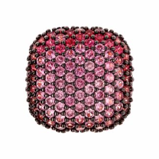 dettaglio cubic zirconia rosé Anello Gioiello Chevalier Quadrato Pavé Rosa Bronzallure WSBZ01126.ROSE-18