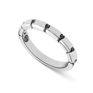 dettaglio anello argento pietre nere spinelli zancan esa034