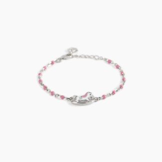 dettaglio Bracciale Gioiello Bambino Cavalluccio E Inserti Rosa Mabina Gioielli 533492