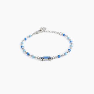 dettaglio Bracciale Gioiello Bambino Macchina Blu E Inserti Mabina Gioielli 533484