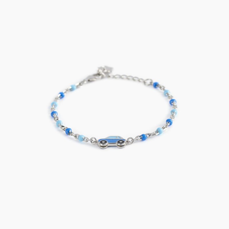 dettaglio Bracciale Gioiello Bambino Macchina Blu E Inserti Mabina Gioielli 533484