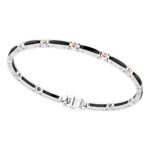 bracciale gioiello argento oro rosa ceramica zancan kxb046r-n