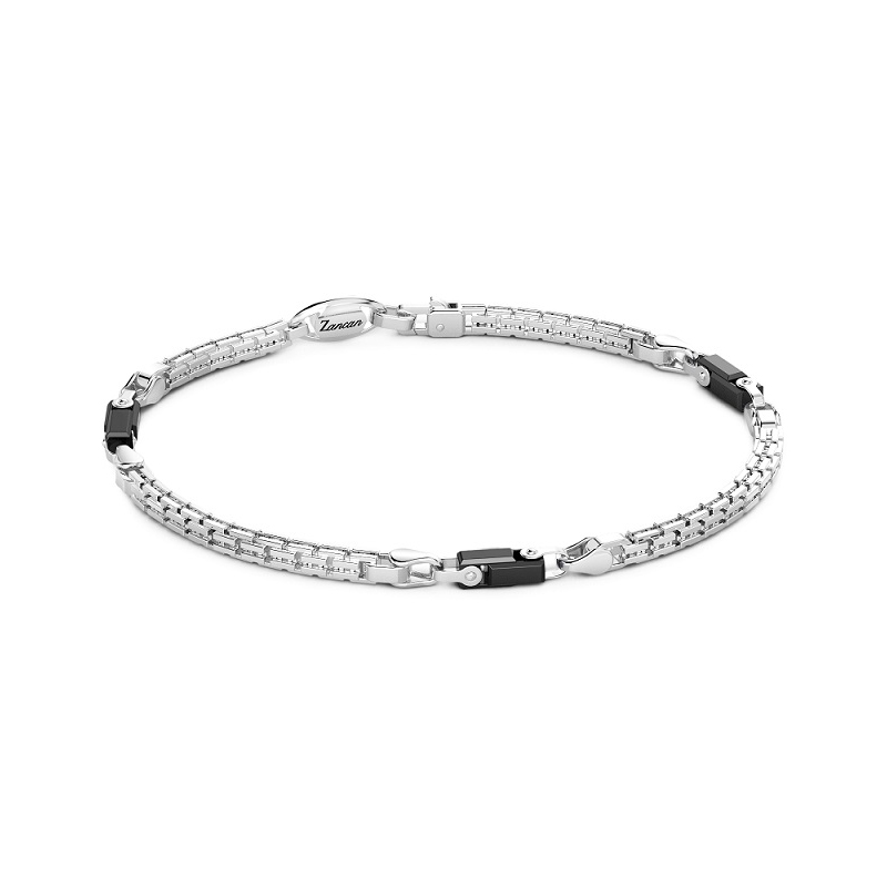 bracciale argento ceramica zancan esb172-n