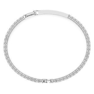 dettaglio bracciale argento e pietre nere zancan esb084