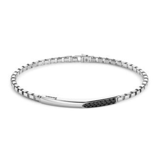 bracciale argento pietre nere spinelli zancan exb820-ma