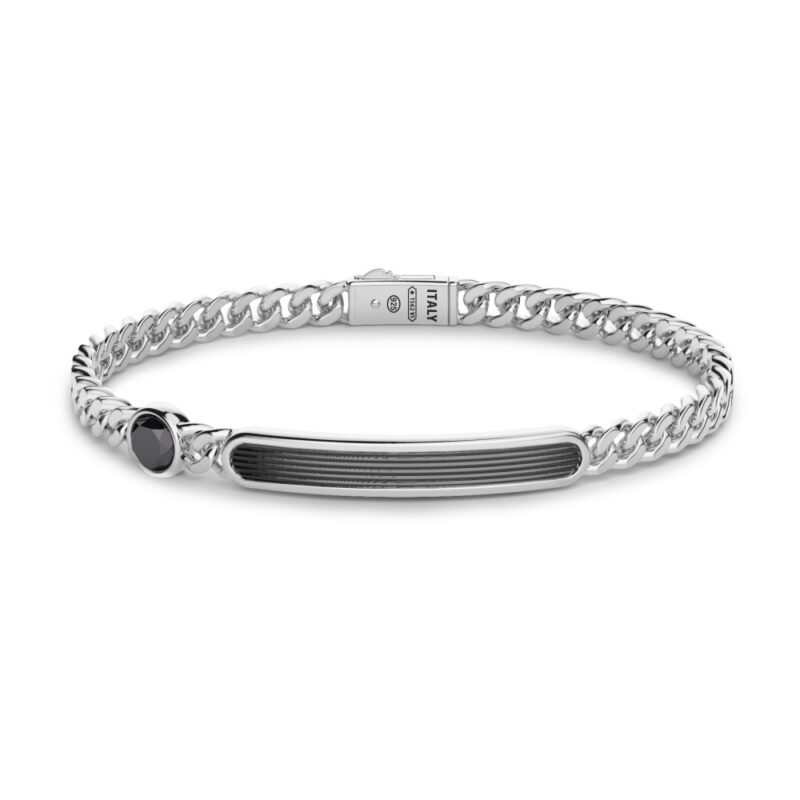 bracciale-grumette-argento-e-onice-zancan-exb971 dettaglio bracciale grumette argento e onice zancan exb971