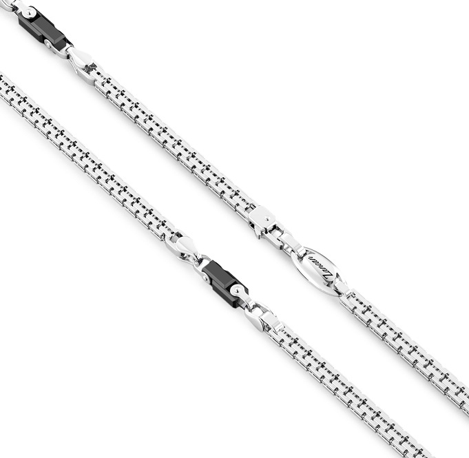 Collana Gioiello Argento e PVD Nero Zancan ESC059-n