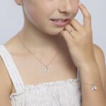 indosso Collana Gioiello Bambino Arcobaleno Argento Mabina Gioielli 553621