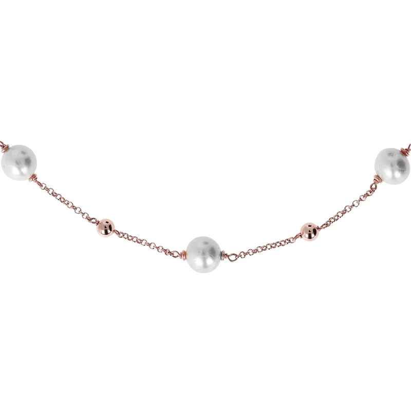 dettaglio perle Collana Gioiello Bead Lucide e Perle d'Acqua Dolce Bronzallure WSBZ01007.WPRL