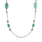 dettaglio Collana Gioiello Lunga Rondelle Pietre Verdi Bronzallure WSBZ02276.FL