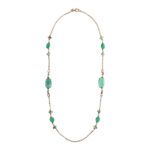 Collana Gioiello Lunga Rondelle Pietre Verdi Bronzallure WSBZ02276.FL