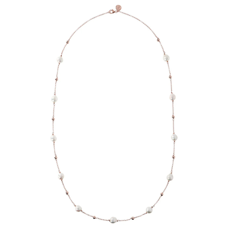 Collana Gioiello Lunga Sfere Perle Bronzallure WSBZ01006.WPRL