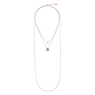 Collana Gioiello Multifilo Disco Pendente Prisma Gem Bronzallure WSBZ02184.BLK-CZ