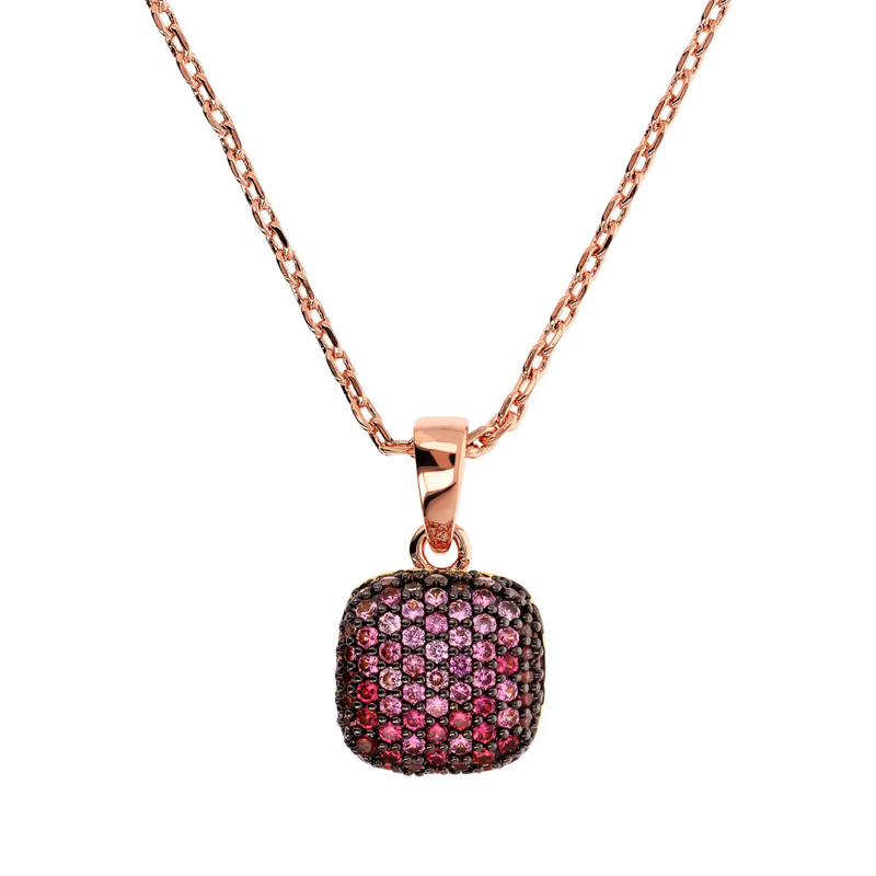 collana-gioiello-pendente-pave-cubic-zirconia-bronzallure-wsbz00617-rose dettaglio ciondolo Collana Gioiello Pendente Pavé Cubic Zirconia Bronzallure WSBZ00617.ROSE
