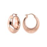 dettaglio laterale e chiusura Orecchini Gioiello Cerchio Bombati Bronzallure WSBZ01629.R