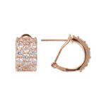 dettaglio laterale e chiusura Orecchini Gioiello Cerchio Pavé Cubic Zirconia Bronzallure WSBZ01962.W