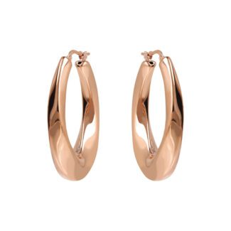 Orecchini Gioiello Cerchio Rosé Ritorti Spessi Bronzallure WSBZ02044.R