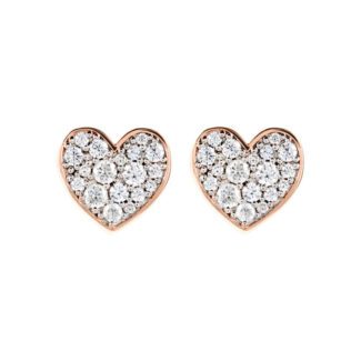Orecchini Gioiello Cuore Pavé Cubic Zirconia Bronzallure WSBZ01469.W