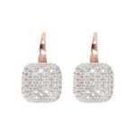 Orecchini Gioiello Pendenti Quadrati Pavé Zirconi Bronzallure WSBZ00615.WR