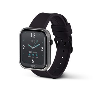 Smartwatch Call Argento Nero Cinturino Silicone OPS! OPSSW-10
