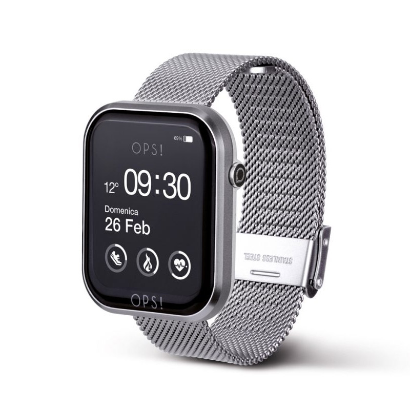 Smartwatch Smart Call Argento Maglia Milano OPS! OPSSW-15