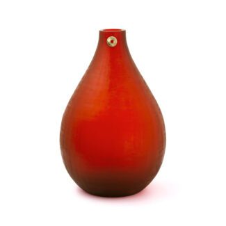 Vaso Vetro Molato Rosso Borchia Dorata Dogale Venezia 51434801