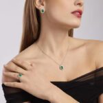 Anello Argento 925‰ Agata Verde Ginevra Mabina Gioielli 523415 indosso