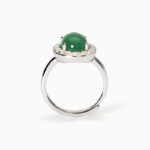 Anello Argento 925‰ Agata Verde Ginevra Mabina Gioielli 523415 profilo