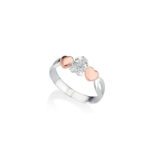 Anello I Preziosi Bimba Oro Bianco Rosa Diamanti LeBebé LBB112