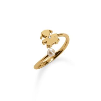 Anello Le Perle Bimba Perla Oro Giallo Diamante LeBebé LBB835-16