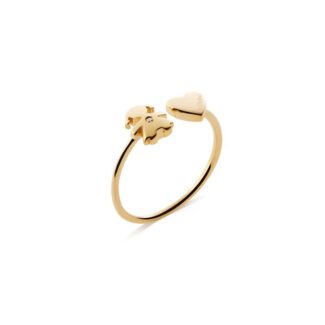 Anello Les Petits Bimba Cuore Oro Giallo Diamante LeBebé LBB701-16